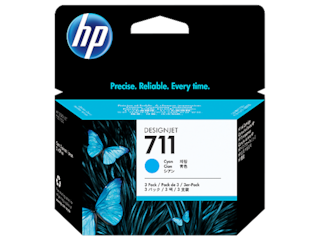 HP 711 3-pack 29-ml Cyan Designjet Ink Cartridge,CZ134A