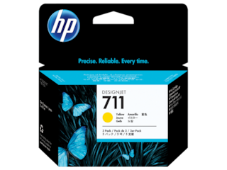 HP 711 3-pack 29-ml Yellow Designjet Ink Cartridge,CZ136A