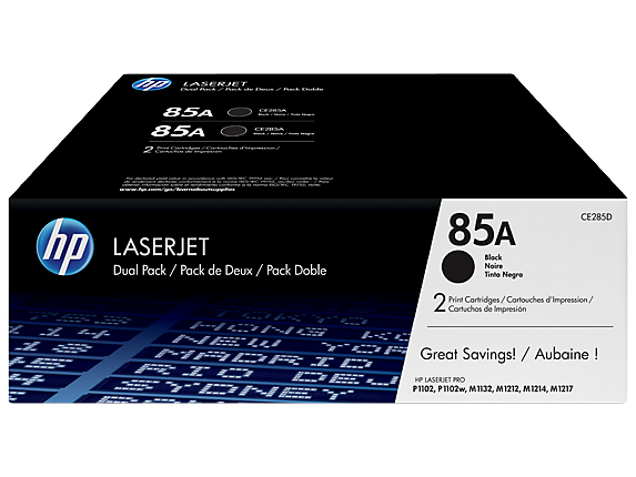 HP Laser Toner Cartridges and Kits, HP 85A 2-pack Black Original LaserJet Toner Cartridges