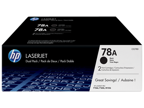 HP 78A CE278AD 2db 78A fekete toner / festékkazetta Laserjet P1566 P1606 M1536 nyomtatókhoz (2*2100 old.)