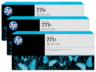HP 771A 775ml Light Gray Designjet Ink Cartridge 3-Pack,B6Y46A HP 771A 775ml Light Gray Designjet Ink Cartridge 3-Pack,B6Y46A