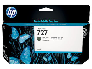 HP 727 130-ml Matte Black DesignJet Ink Cartridge, B3P22A