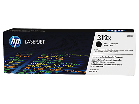 HP 312X CF380X nagy kapacitású fekete toner / festékkazetta LaserJet M476 (4400 old.)