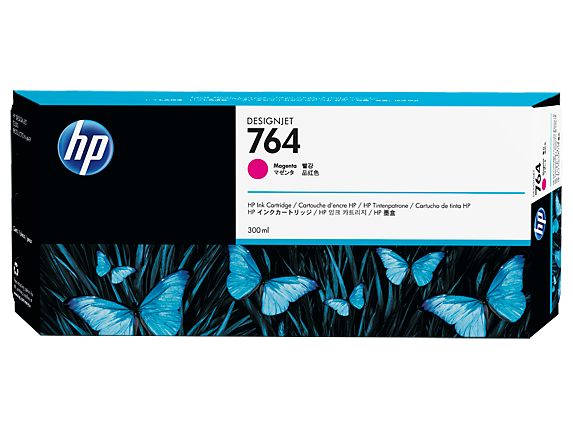 HP 764 300-ml Magenta DesignJet Ink Cartridge, C1Q14A
