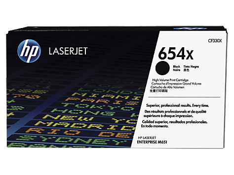 HP 654X CF330X nagy kapacitású fekete toner / festékkazetta LaserJet M651 (20500 old.)