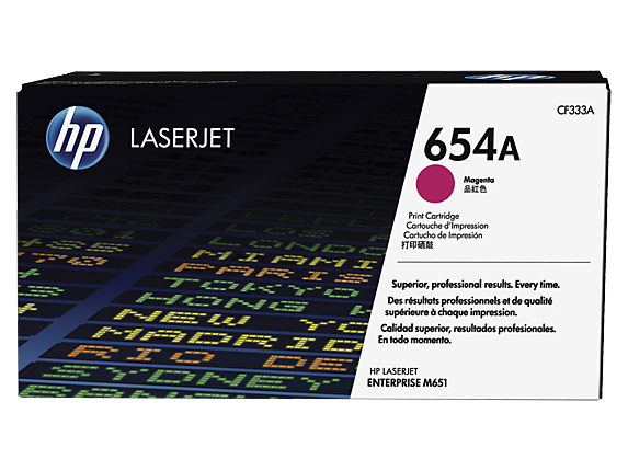 HP 654A Magenta Original LaserJet Toner Cartridge, CF333A