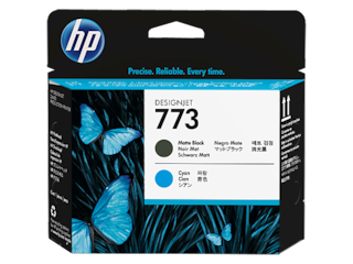 HP 773 Matte Black/Cyan DesignJet Printhead, C1Q20A