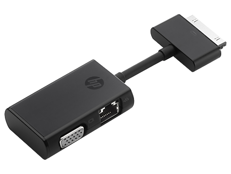 HP Dock Connector to Ethernet and VGA Adapter