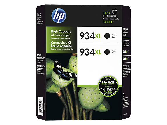 Image for HP 934XL 2-pack High Yield Black Original Ink Cartridges from HP2BFED