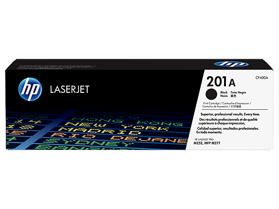 HP 201A Black Original LaserJet Toner Cartridge, CF400A