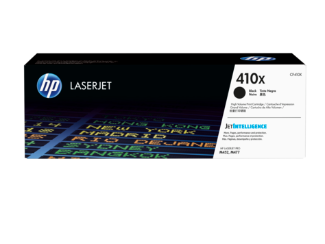 HP 410X CF410X nagy kapacitású fekete eredeti LaserJet M377 M452 M477 tonerkazetta (6500 old.) 