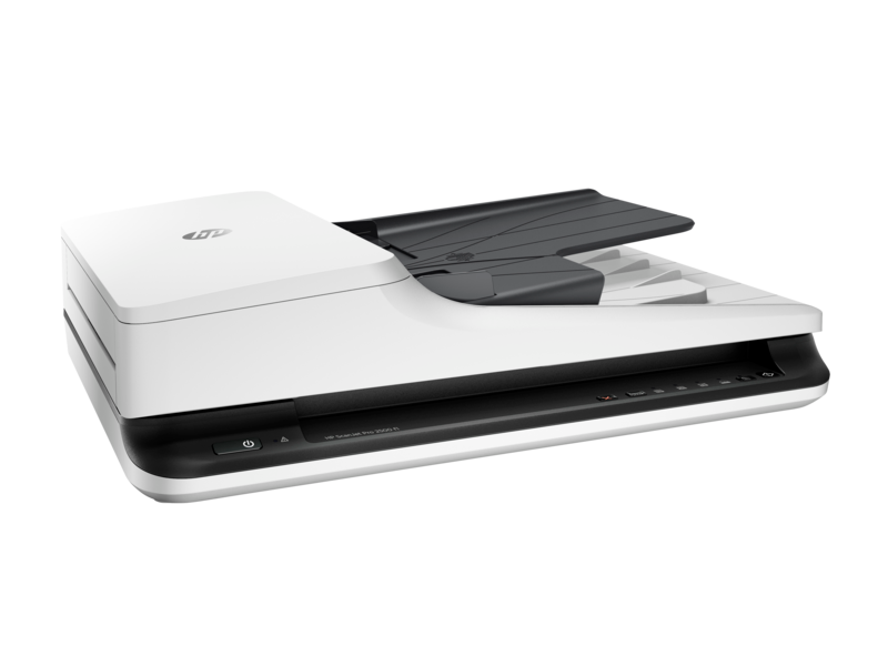HP ScanJet Pro 2500 f1 Flatbed Scanner, Right facing, no document