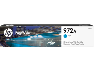 HP 972A Cyan Original PageWide Cartridge, L0R86AN
