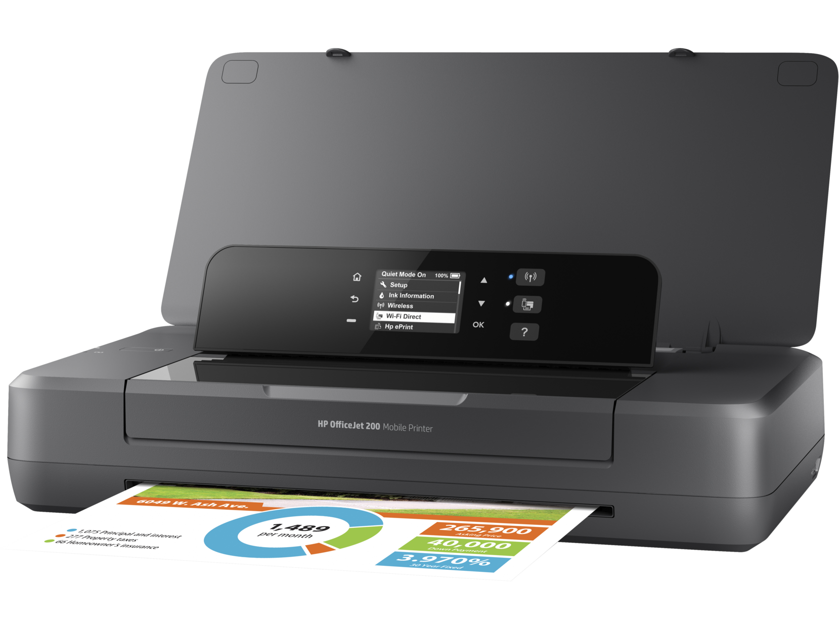 HP OfficeJet 200 Mobile Printer | HP ePrint | Wireless Direct Printing | CZ993A - Picture 2 of 10