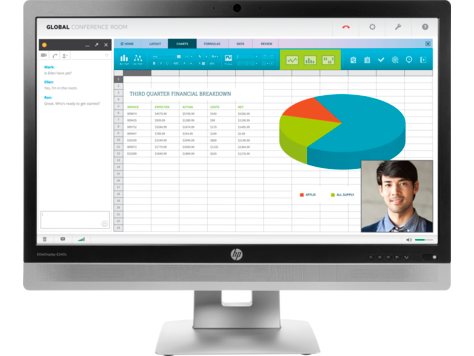 Monitor de videoconferencia HP EliteDisplay E240c de 23,8 pulgadas
