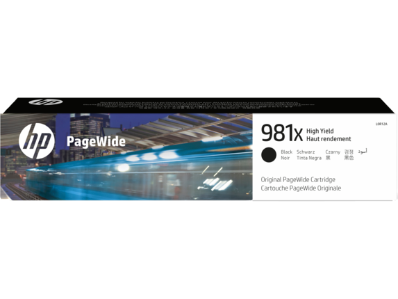 HP PageWide Supplies, HP 981X High Yield Black Original PageWide Cartridge, L0R12A