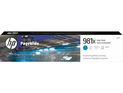 HP L0R09A HP 981X nagy kapacitású ciánkék eredeti PageWide tintapatron PageWide 556 / 586 nyomtatokhoz