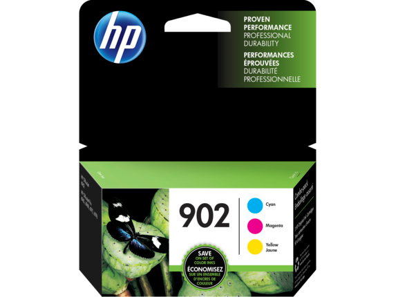 Ink Supplies, HP 902 3-pack Cyan/Magenta/Yellow Original Ink Cartridges, T0A38AN#140