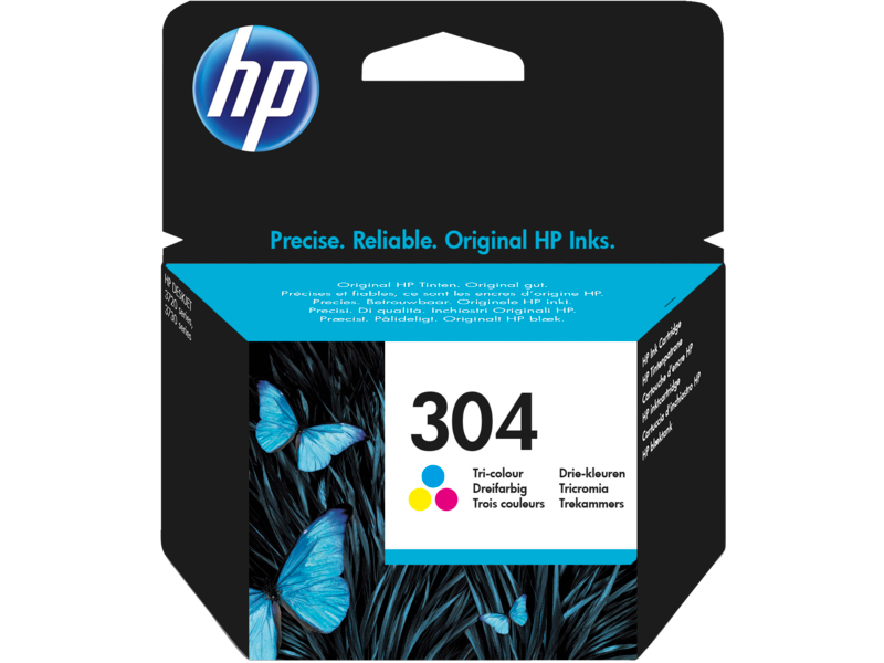 HP 304 Cartouche d'encre trois couleurs authentique 304 Cartouche