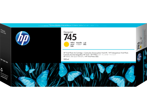 HP 745 sárga tintapatron eredeti F9K02A Z2600 Z5600 300 ml