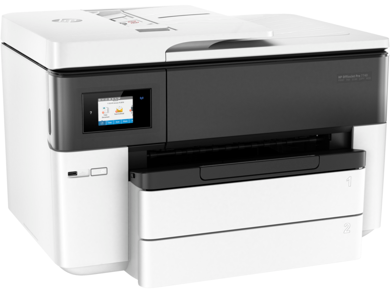 HP OfficeJet Pro 7740 Wide Format All-in-One, Right facing, no output