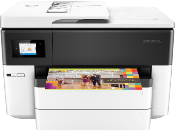 Business Ink Printers, HP OfficeJet Pro 7740 Wide Format All-in-One Printer