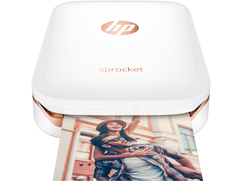Hp Sprocket Photo Printer (White), Center, Front, With Output