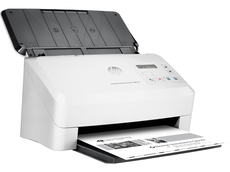 HP ScanJet Enterprise Flow 7000 s3 Sheet-feed Scanner, Right facing, with output