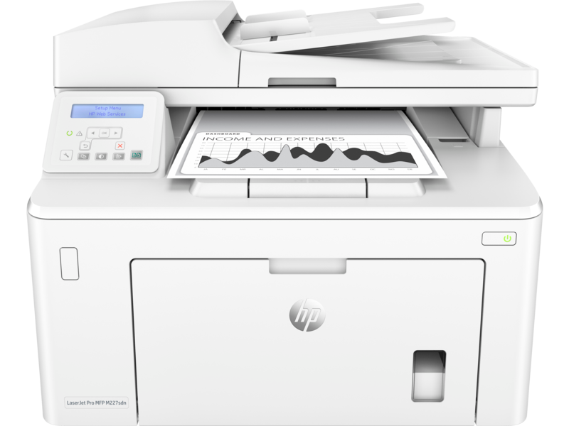 HP LaserJet Pro MFP M227sdn, Center, Front with output