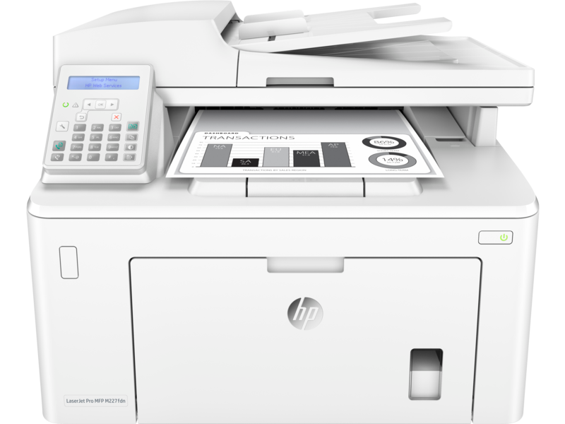 HP Laserjet Pro M227fdn - Impresora láser monocromática todo en uno con  impresión automática a doble cara, impresión móvil, fax y Ethernet  integrado