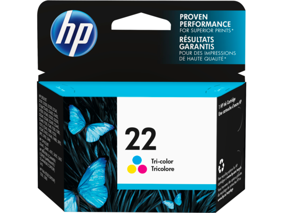 Ink Supplies, HP 22 Tri-color Original Ink Cartridge, C9352AN#140