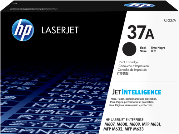 HP Laser Toner Cartridges and Kits, HP 37A Black Original LaserJet Toner Cartridge, CF237A