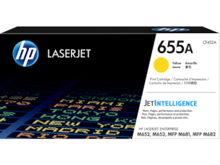 HP 655A Yellow Original LaserJet Toner Cartridge, CF452A
