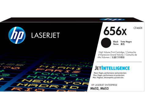 HP 656X CF460X nagy kapacitású fekete eredeti LaserJet M652 M653 tonerkazetta (27000 old.)