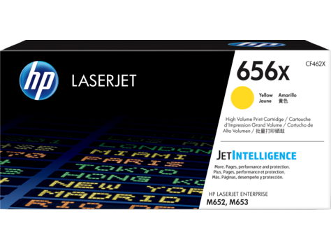 HP 656X CF462X nagy kapacitású sárga eredeti LaserJet M652 M653 tonerkazetta (22000 old.)