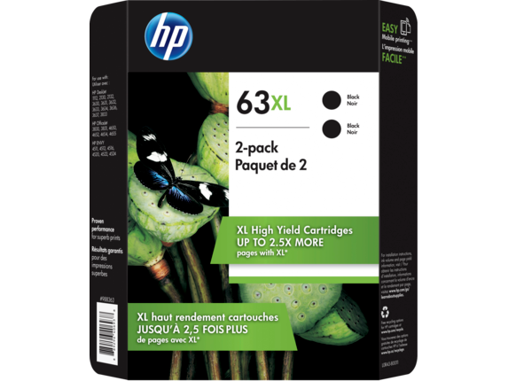 Image for HP 63XL 2-pack Black Original Ink Cartridges from HP2BFED