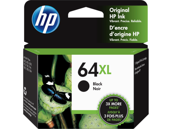 Ink Supplies, HP 64XL High Yield Black Original Ink Cartridge, N9J92AN#140