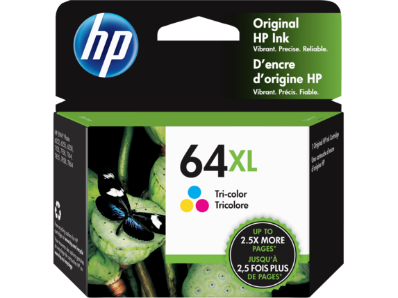 Ink Supplies, HP 64XL High Yield Tri-color Original Ink Cartridge, N9J91AN#140