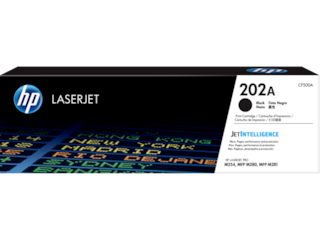 HP 202A Black Original LaserJet Toner Cartridge, CF500A