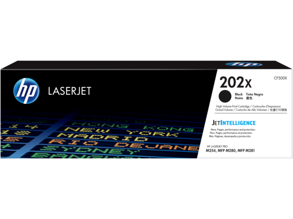 HP Laser Toner Cartridges and Kits, HP 202X High Yield Black Original LaserJet Toner Cartridge, CF500X
