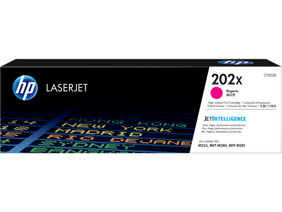 HP Laser Toner Cartridges and Kits, HP 202X High Yield Magenta Original LaserJet Toner Cartridge, CF503X