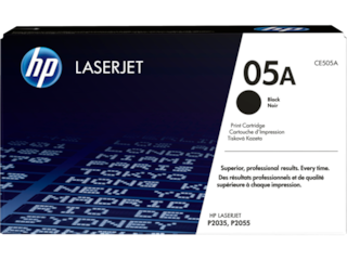 HP 05A Black Original LaserJet Toner Cartridge, CE505A