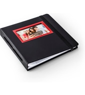 HP Sprocket -tulostimen albumi, punainen ja musta