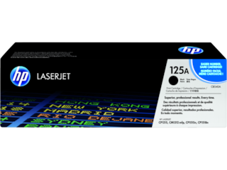 HP 125A Black Original LaserJet Toner Cartridge, CB540A