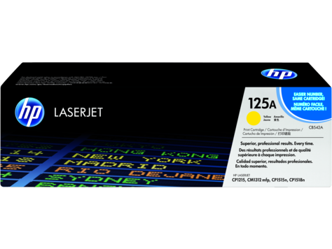 HP 125A CB542A Sárga toner / festékkazetta Color Laserjet CP1215 CP1217 CP1515 CP1518 CM1312 nyomtatókhoz (1400 old.)