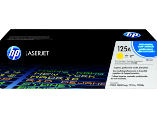 HP 125A Yellow Original LaserJet Toner Cartridge, CB542A