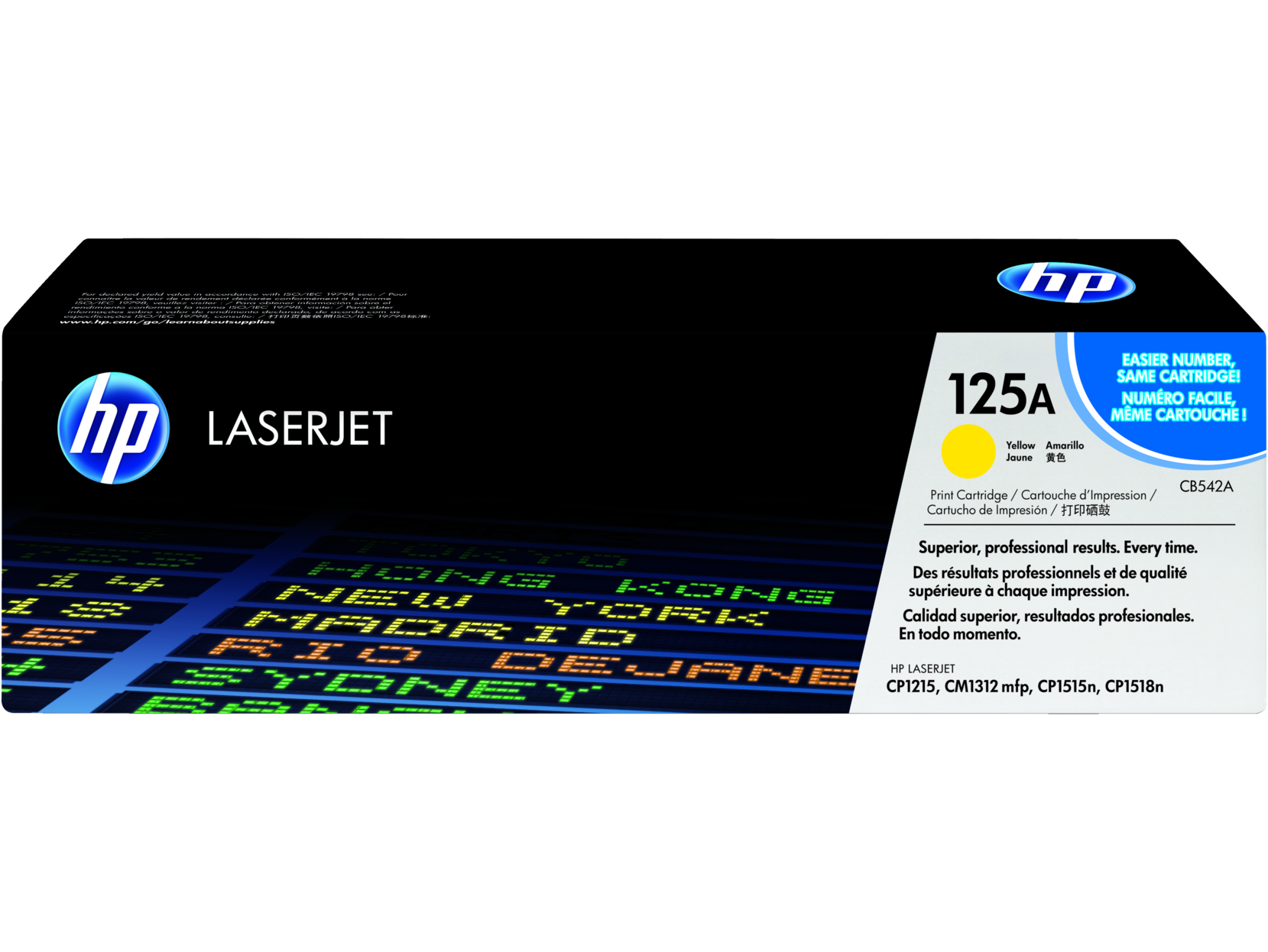 HP 125A Yellow Original LaserJet Toner Cartridge CB542A