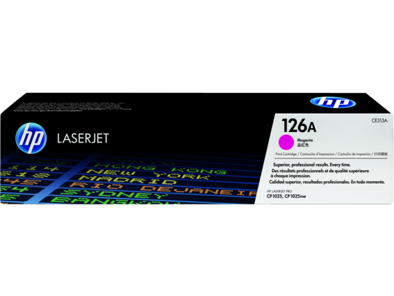 HP Laser Toner Cartridges and Kits, HP 126A Magenta Original LaserJet Toner Cartridge, CE313A