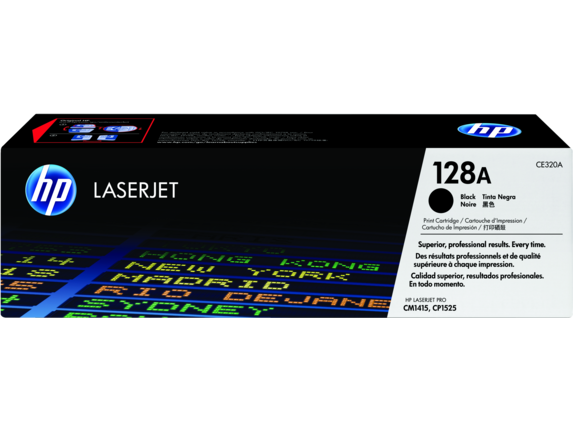 HP 128A, (CE320A) Black Original LaserJet Toner Cartridge