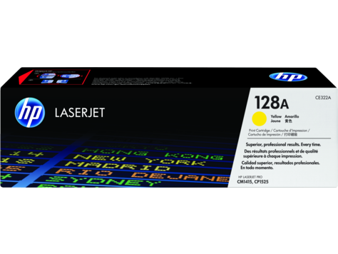 HP 128A CE322A sárga LaserJet toner / festékkazetta CP1525 CM1415 nyomtatóhoz (1300 old.)